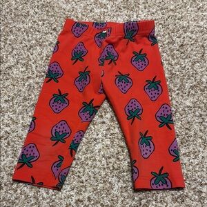 Strawberry Print Kids Capris